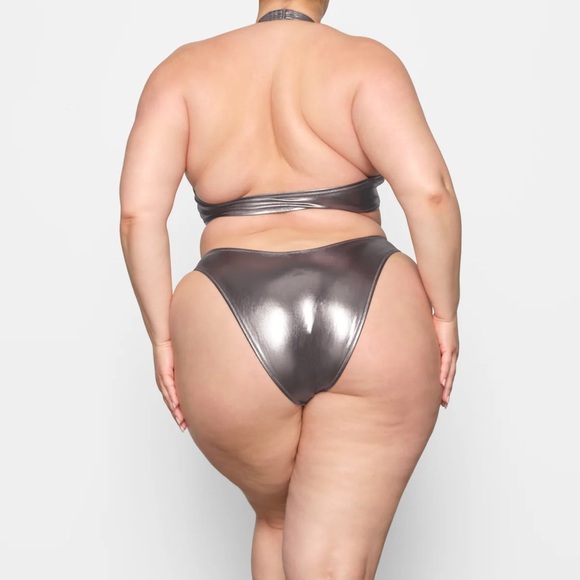 Rare Skims Metallic Swim Halter Monokini - NWT - Picture 3 of 5